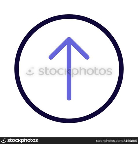 Upload up arrow and export indicator isolated on white background