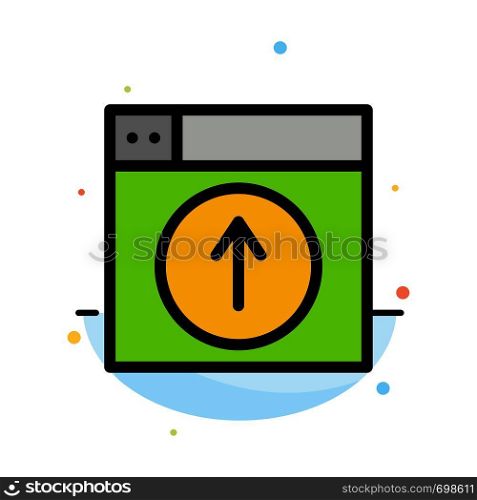 Upload, Up, Web, Design, application Abstract Flat Color Icon Template