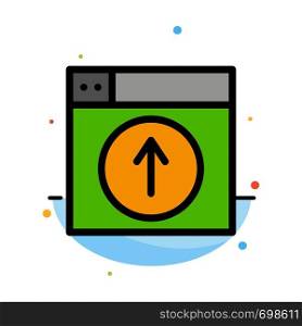 Upload, Up, Web, Design, application Abstract Flat Color Icon Template