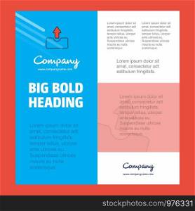 Uploading Business Company Poster Template. with place for text and images. vector background