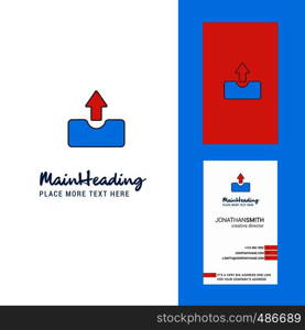 Uploading Creative Logo and business card. vertical Design Vector