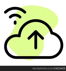 Uploading data over wireless from cloud storage.