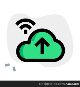 Uploading data over wireless from cloud storage.