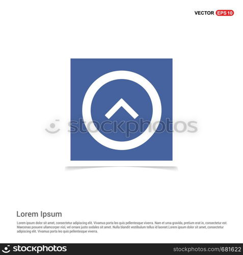 Upper Arrow Icon - Blue photo Frame