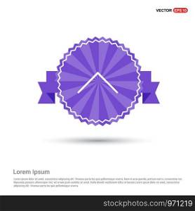 Upper Arrow Icon - Purple Ribbon banner