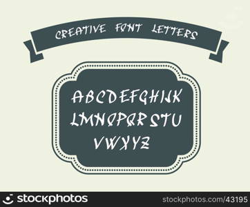 Uppercase english alphabet letters. Handwritten font character symbols. Vector illustration. Creative Letters for your design ideas.