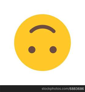 upside down emoji, icon on isolated background,