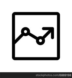 uptrend line chart, icon on isolated background