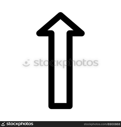 upward arrow, icon on isolated background