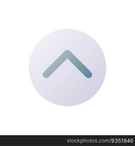 Upward direction arrow pixel perfect flat gradient two-color ui icon. Upload button. Webpage element. Simple filled pictogram. GUI, UX design for mobile application. Vector isolated RGB illustration. Upward direction arrow pixel perfect flat gradient two-color ui icon