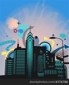 urban abstract background vector illustration