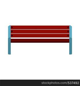 Urban bench outdoors architecture park vector icon. City wooden street environment landscape. Public object