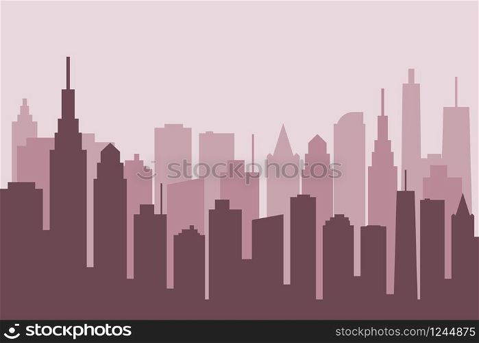 urban city town building landscape vector stock illustration