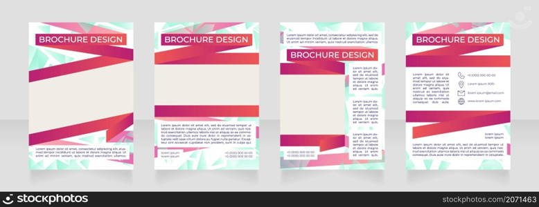 Urban infrastructure development blank brochure design. Template set with copy space for text. Premade corporate reports collection. Editable 4 paper pages. Montserrat Medium, Regular fonts used. Urban infrastructure development blank brochure design