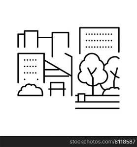 urban park line icon vector. urban park sign. isolated contour symbol black illustration. urban park line icon vector illustration
