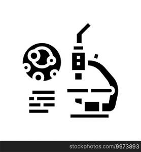 uric analysis on gout glyph icon vector. uric analysis on gout sign. isolated contour symbol black illustration. uric analysis on gout glyph icon vector illustration