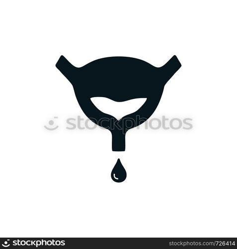 urinary icon vector logo template