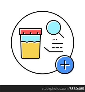 urine analysis health check color icon vector. urine analysis health check sign. isolated symbol illustration. urine analysis health check color icon vector illustration