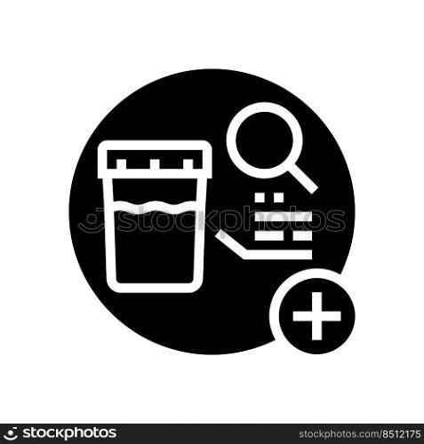 urine analysis health check glyph icon vector. urine analysis health check sign. isolated symbol illustration. urine analysis health check glyph icon vector illustration