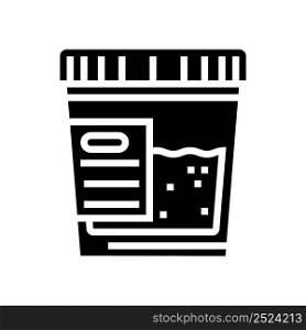 urine drug test glyph icon vector. urine drug test sign. isolated contour symbol black illustration. urine drug test glyph icon vector illustration