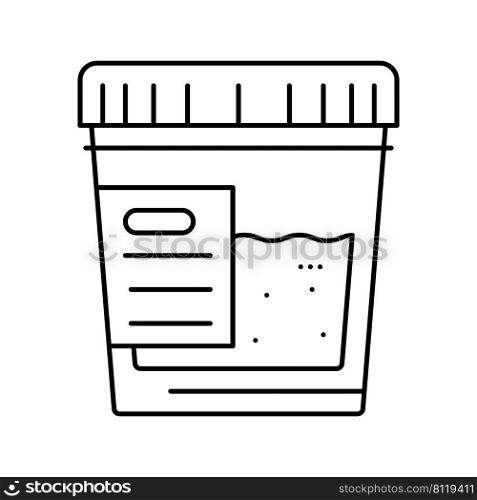 urine drug test line icon vector. urine drug test sign. isolated contour symbol black illustration. urine drug test line icon vector illustration