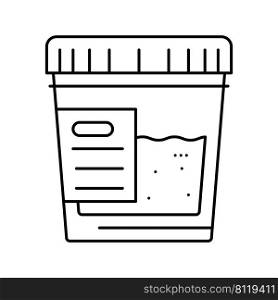 urine drug test line icon vector. urine drug test sign. isolated contour symbol black illustration. urine drug test line icon vector illustration