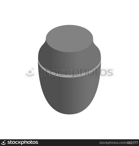 Urn for ashes isometric 3d icon on a white background. Urn for ashes isometric 3d icon