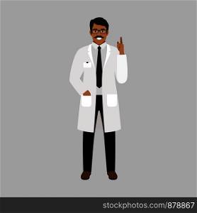 Urologist medical specialist isolated vector illustration on grey background. Urologist medical specialist