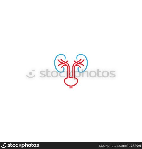 Urology logo, kidney logo icon healty illustration
