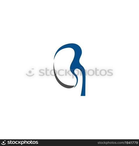 Urology logo, kidney logo icon healty template vector