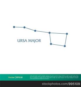 Ursa Major - Constellation Star Icon Vector Logo Template Illustration Design. Vector EPS 10.