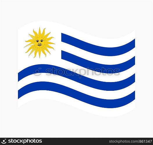 Uruguay Flag Vector Illustration