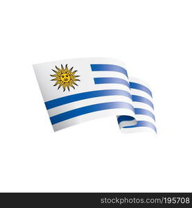 Uruguay flag, vector illustration on a white background. Uruguay flag, vector illustration on a white background.