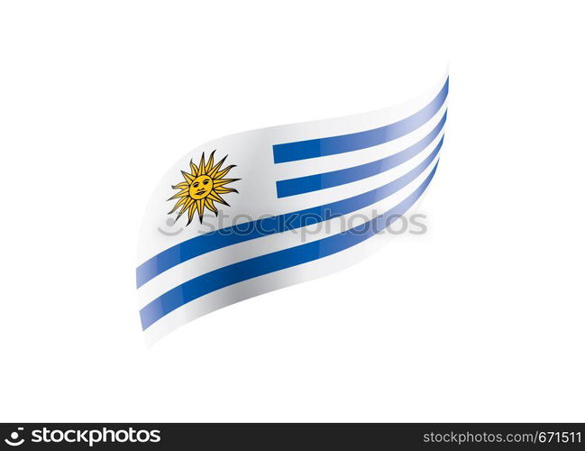 Uruguay flag, vector illustration on a white background. Uruguay flag, vector illustration on a white background.