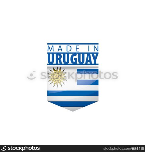 Uruguay flag, vector illustration on a white background. Uruguay flag, vector illustration on a white background.