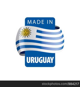 Uruguay flag, vector illustration on a white background. Uruguay flag, vector illustration on a white background.