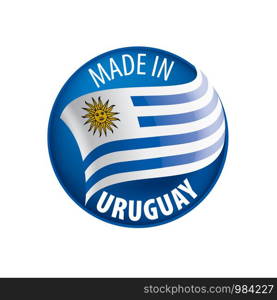 Uruguay flag, vector illustration on a white background. Uruguay flag, vector illustration on a white background.