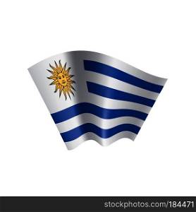Uruguay flag, vector illustration on a white background. Uruguay flag, vector illustration