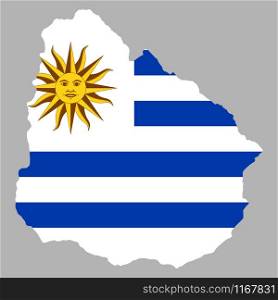 Uruguay Map flag Vector illustration eps 10.. Uruguay Map flag Vector illustration eps 10