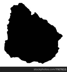 Uruguay Map Silhouette Black Vector illustration eps 10.. Uruguay Map Silhouette Vector illustration eps 10