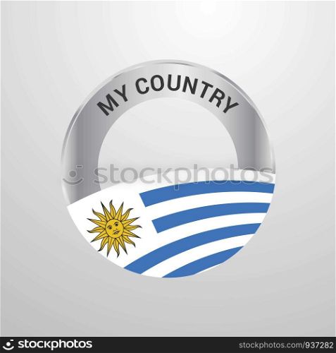 Uruguay My Country Flag badge
