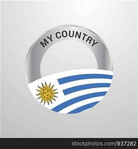 Uruguay My Country Flag badge