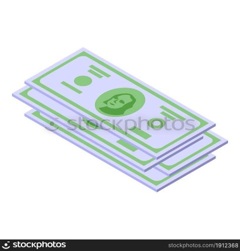 Us dollar cash icon isometric vector. Pay money. Paper payment. Us dollar cash icon isometric vector. Pay money