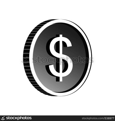 US dollar symbol icon in simple style isolated on white background. US dollar symbol icon, simple style