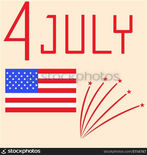 US Independence Day - July 4th. Vector illustration.