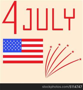 US Independence Day - July 4th. Vector illustration.