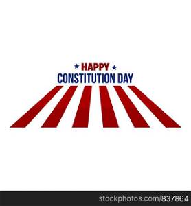 Usa constitution day logo icon. Flat illustration of usa constitution day vector logo icon for web design isolated on white background. Usa constitution day logo icon, flat style