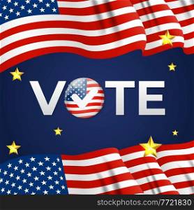 USA election company poster. Vector Illustration EPS10