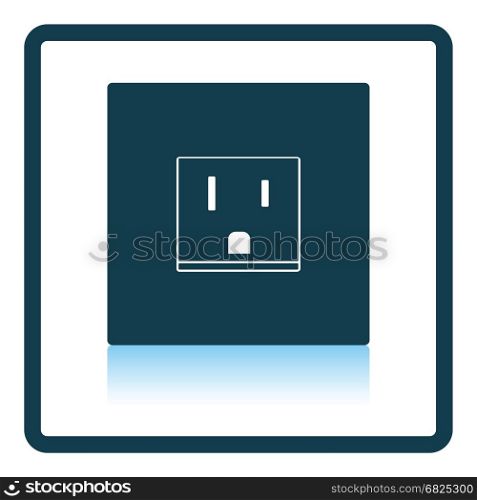 USA electrical socket icon. Shadow reflection design. Vector illustration.