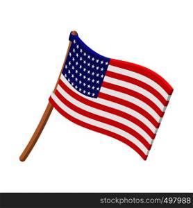 USA flag cartoon icon on white background. USA flag cartoon icon